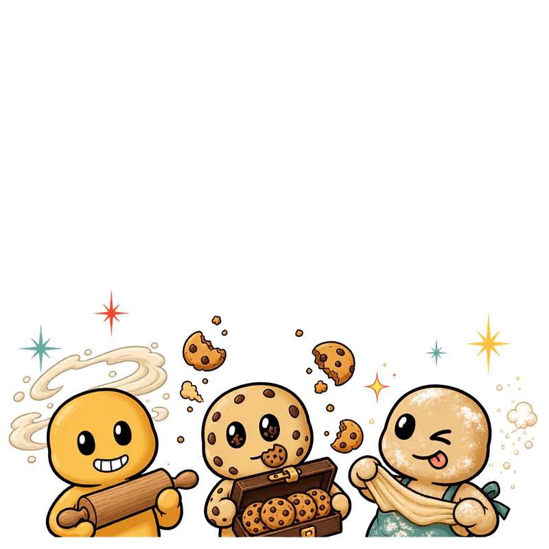 Three Doughies baking together